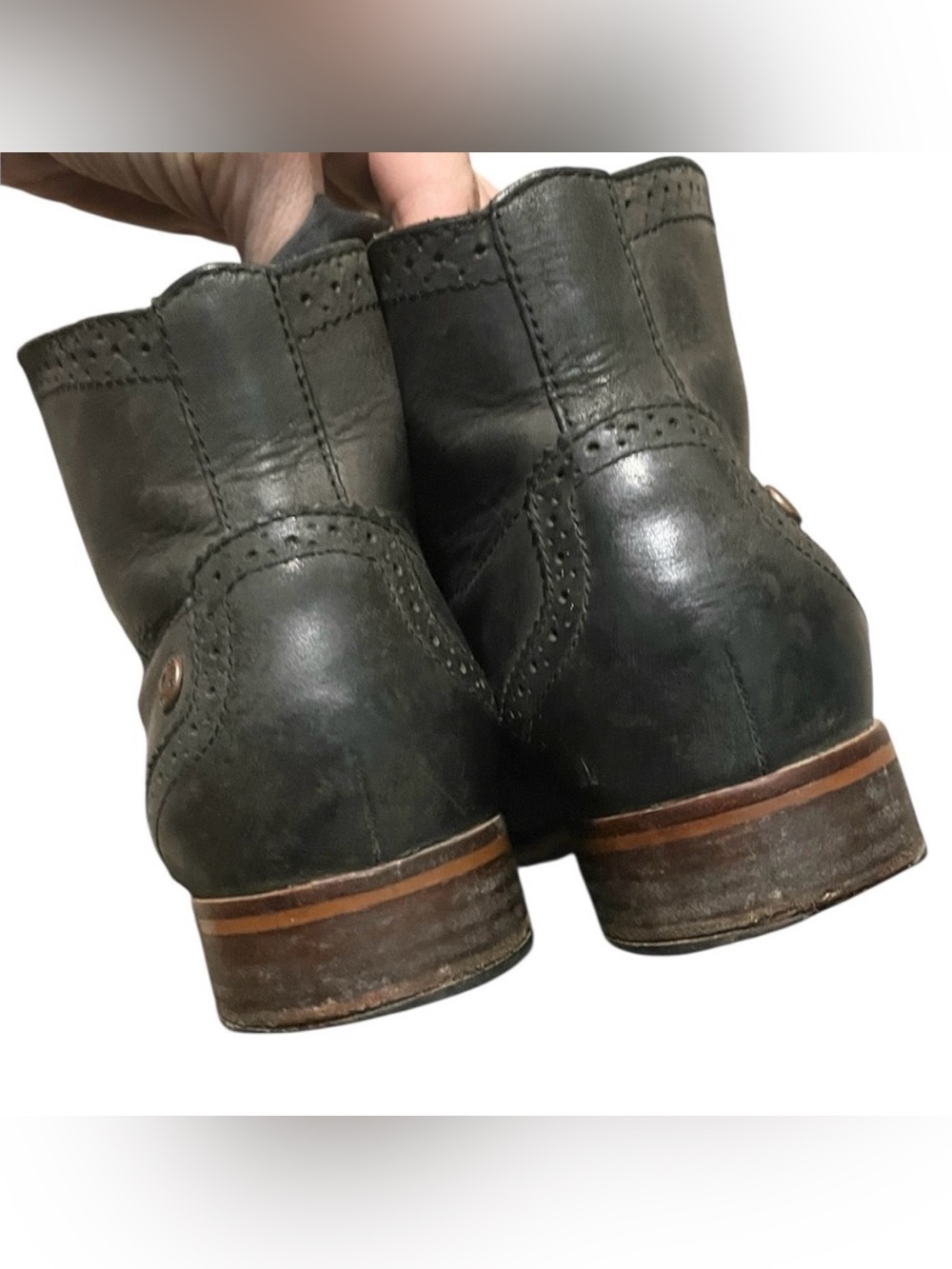 Sebago women’s claremont wingtip leather booties black size 8M - Picture 7 of 11